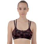 Brown Wool Texture Line Them Up Sports Bra