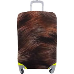 Brown Wool Texture Luggage Cover (Large) from ArtsNow.com