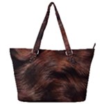 Brown Wool Texture Full Print Shoulder Bag