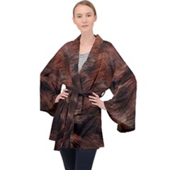 Long Sleeve Velvet Kimono  