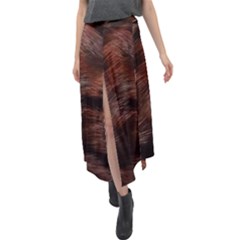 Velour Split Maxi Skirt 