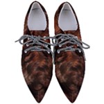 Brown Wool Texture Pointed Oxford Shoes