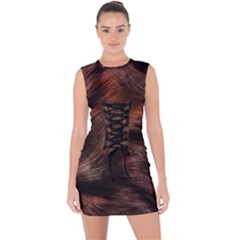 Lace Up Front Bodycon Dress 