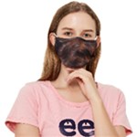 Brown Wool Texture Fitted Cloth Face Mask (Adult)