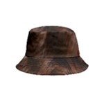 Brown Wool Texture Inside Out Bucket Hat (Kids)