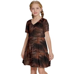 Kids  Short Sleeve Tiered Mini Dress 