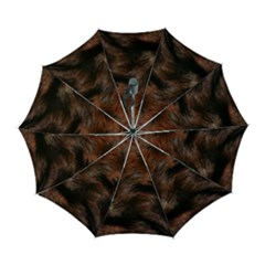 Brown Wool Texture Automatic Folding Umbrella with Case (Large) from ArtsNow.com