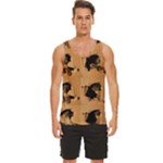 Carton, Brown Men s Wide Collar Tank Top