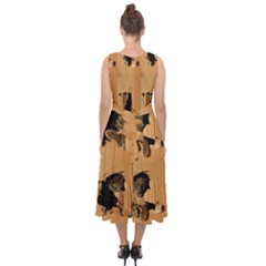 Midi Tie-Back Chiffon Dress 