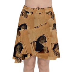 Chiffon Wrap Front Skirt 