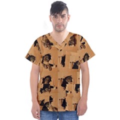 Men s V-Neck Scrub Top 