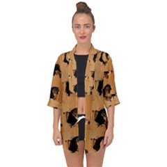 Open Front Chiffon Kimono 