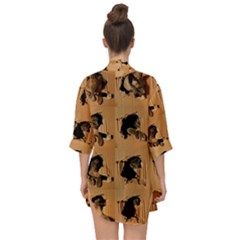 Open Front Chiffon Kimono 