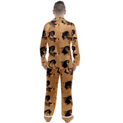 Men s Long Sleeve Satin Pajamas Set 