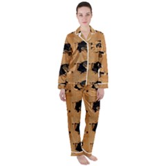 Women s Long Sleeve Satin Pajamas Set 