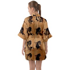 Half Sleeve Satin Kimono  