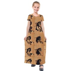 Kids  Short Sleeve Maxi Dress 