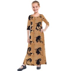 Kids  Quarter Sleeve Maxi Dress 