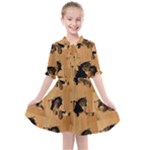 Carton, Brown Kids  All Frills Chiffon Dress