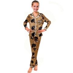 Kids  Satin Long Sleeve Pajamas Set 