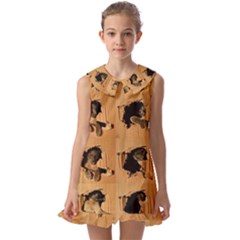 Kids  Pilgrim Collar Ruffle Hem Dress 