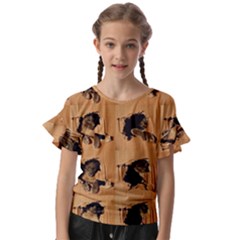 Kids  Cut Out Flutter Sleeves 