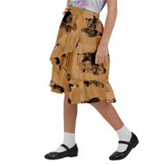 Kids  Ruffle Flared Wrap Midi Skirt 