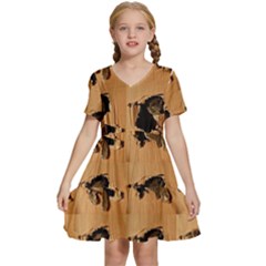 Kids  Short Sleeve Tiered Mini Dress 