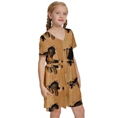 Kids  Short Sleeve Tiered Mini Dress 