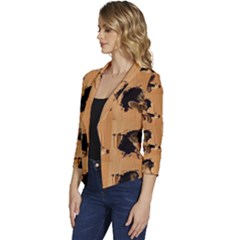 Women s Casual 3/4 Sleeve Spring Jacket 