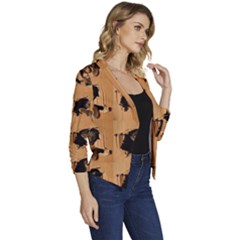 Women s Casual 3/4 Sleeve Spring Jacket 