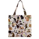 Zipper Grocery Tote Bag 