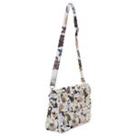 Cats, All, Collage, Cat Shoulder Bag with Back Zipper