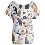 Cats, All, Collage, Cat Women s Oversized T-Shirt