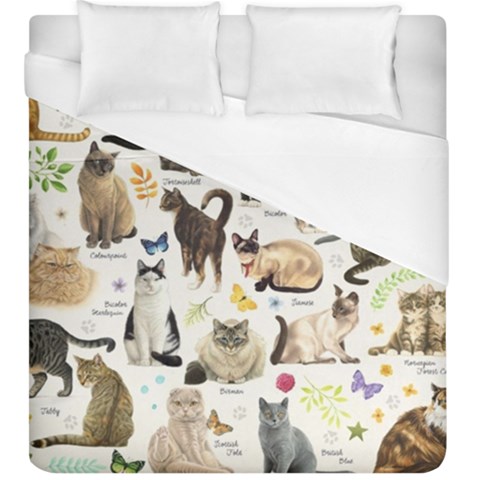 Cats, All, Collage, Cat Duvet Cover (King Size) from ArtsNow.com