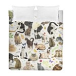 Cats, All, Collage, Cat Duvet Cover Double Side (Full/ Double Size)