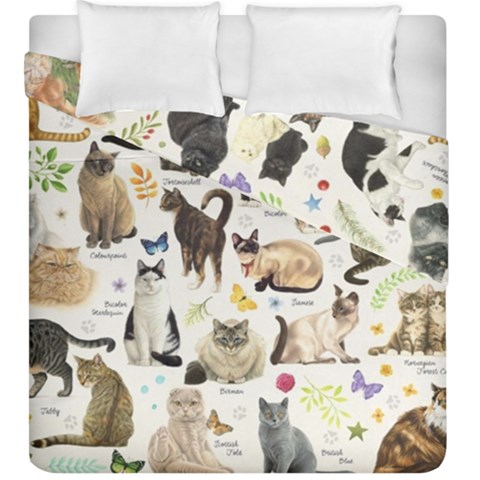 Cats, All, Collage, Cat Duvet Cover Double Side (King Size) from ArtsNow.com