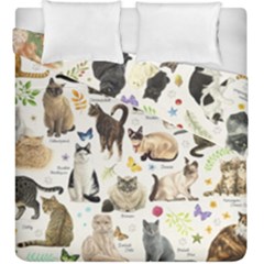 Cats, All, Collage, Cat Duvet Cover Double Side (King Size) from ArtsNow.com