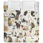 Cats, All, Collage, Cat Duvet Cover Double Side (California King Size)