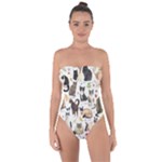 Cats, All, Collage, Cat Tie Back One Piece Swimsuit