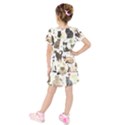 Kids  Short Sleeve Velvet Dress 