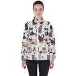 Cats, All, Collage, Cat Women s High Neck Windbreaker