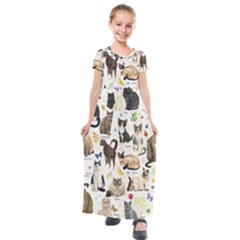 Kids  Short Sleeve Maxi Dress 