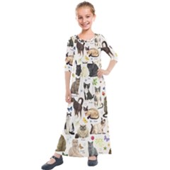 Kids  Quarter Sleeve Maxi Dress 