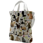 Cats, All, Collage, Cat Canvas Messenger Bag