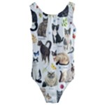 Cats, All, Collage, Cat Kids  Cut-Out Back One Piece Swimsuit