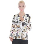 Cats, All, Collage, Cat Casual Zip Up Jacket