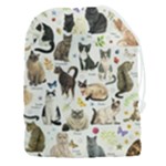 Cats, All, Collage, Cat Drawstring Pouch (3XL)