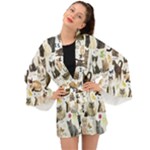 Cats, All, Collage, Cat Long Sleeve Kimono