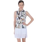 Cats, All, Collage, Cat Women s Sleeveless Polo T-Shirt